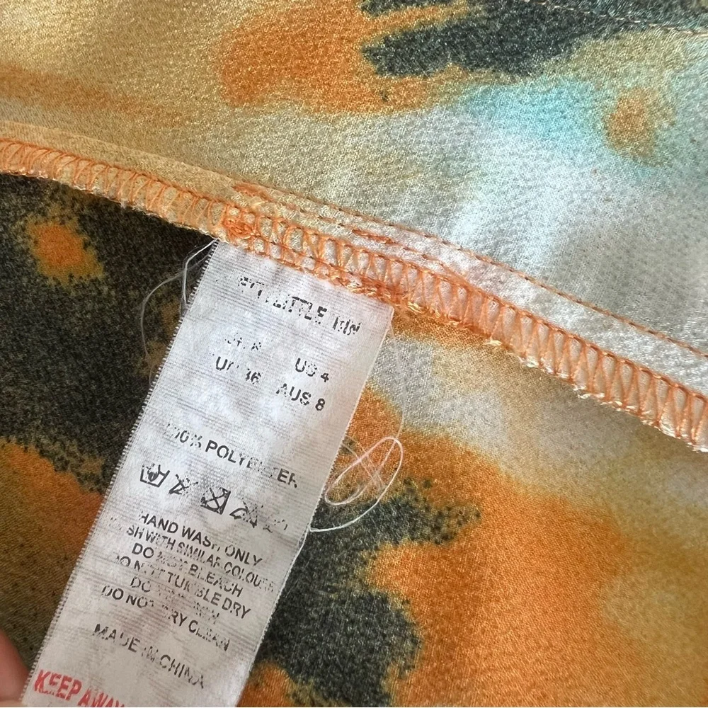 PrettyLittleThing Yellow Tie-Dye Bustier Cami Top Size 4 - Picture 6 of 6